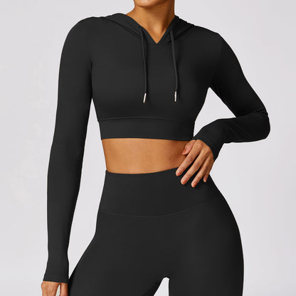 T-Shirt Hooded Workout Top