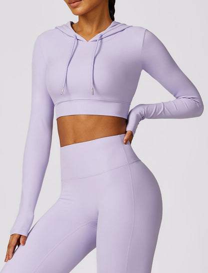 T-Shirt Hooded Workout Top