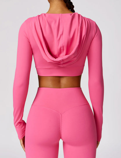 T-Shirt Hooded Workout Top