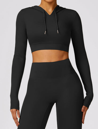 T-Shirt Hooded Workout Top