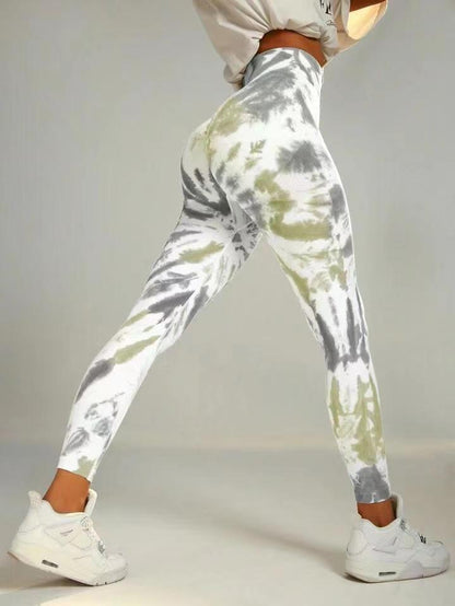 Tie-Dye Print Yoga Pants