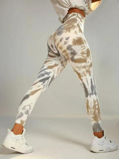 Tie-Dye Print Yoga Pants