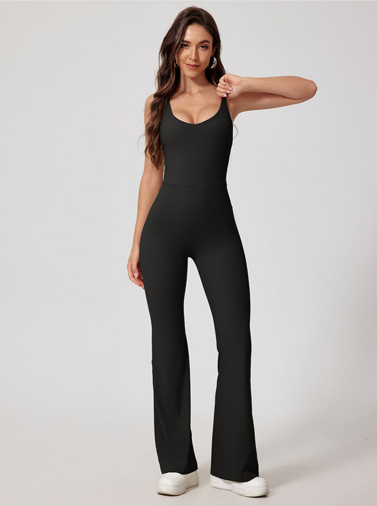 Tight Yoga Hip Lifting Sport Fitness Jumpsuit