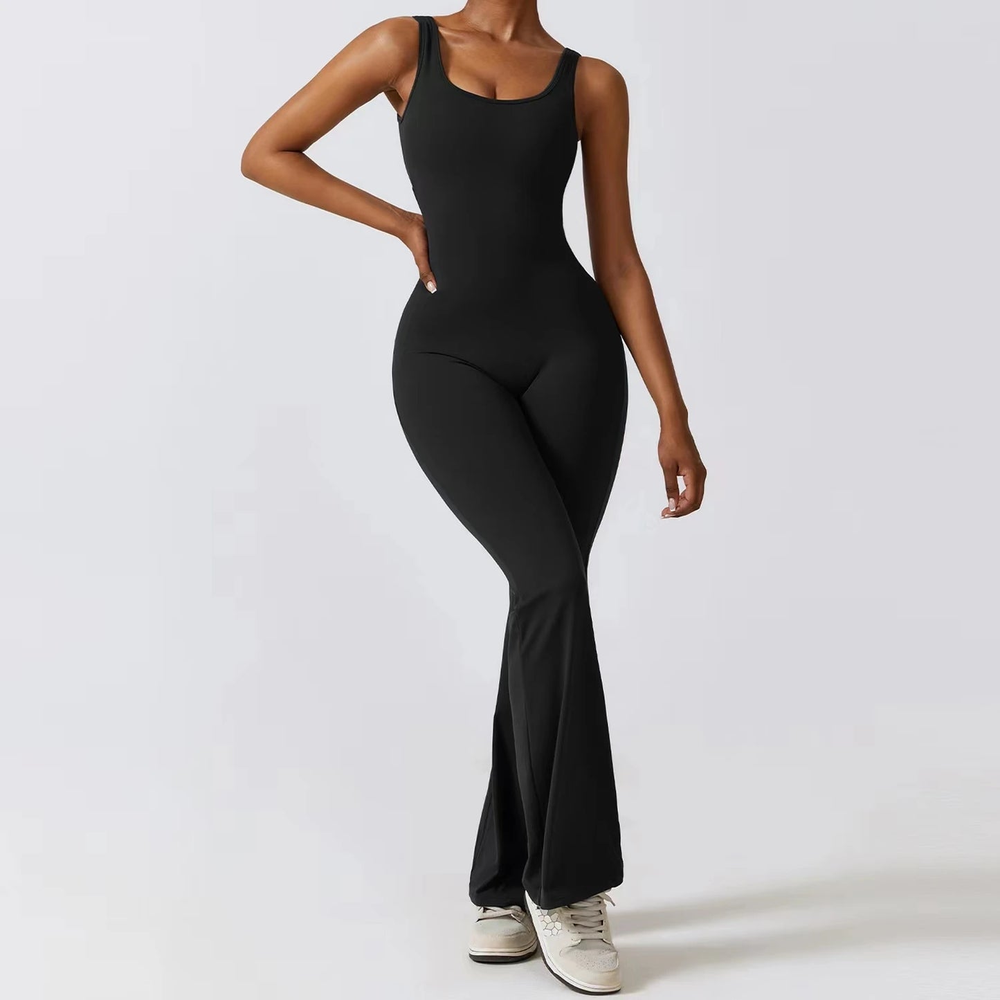 Hollow Back Activewear Jumpsuit