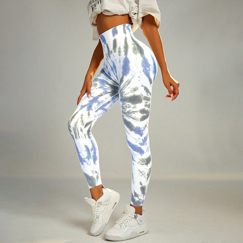 Tie-Dye Print Yoga Pants