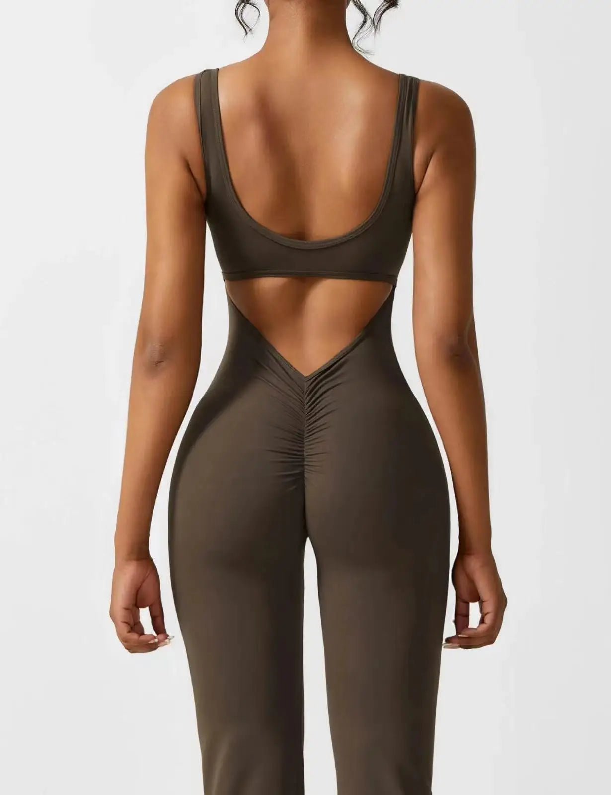 Hollow Back Activewear Jumpsuit