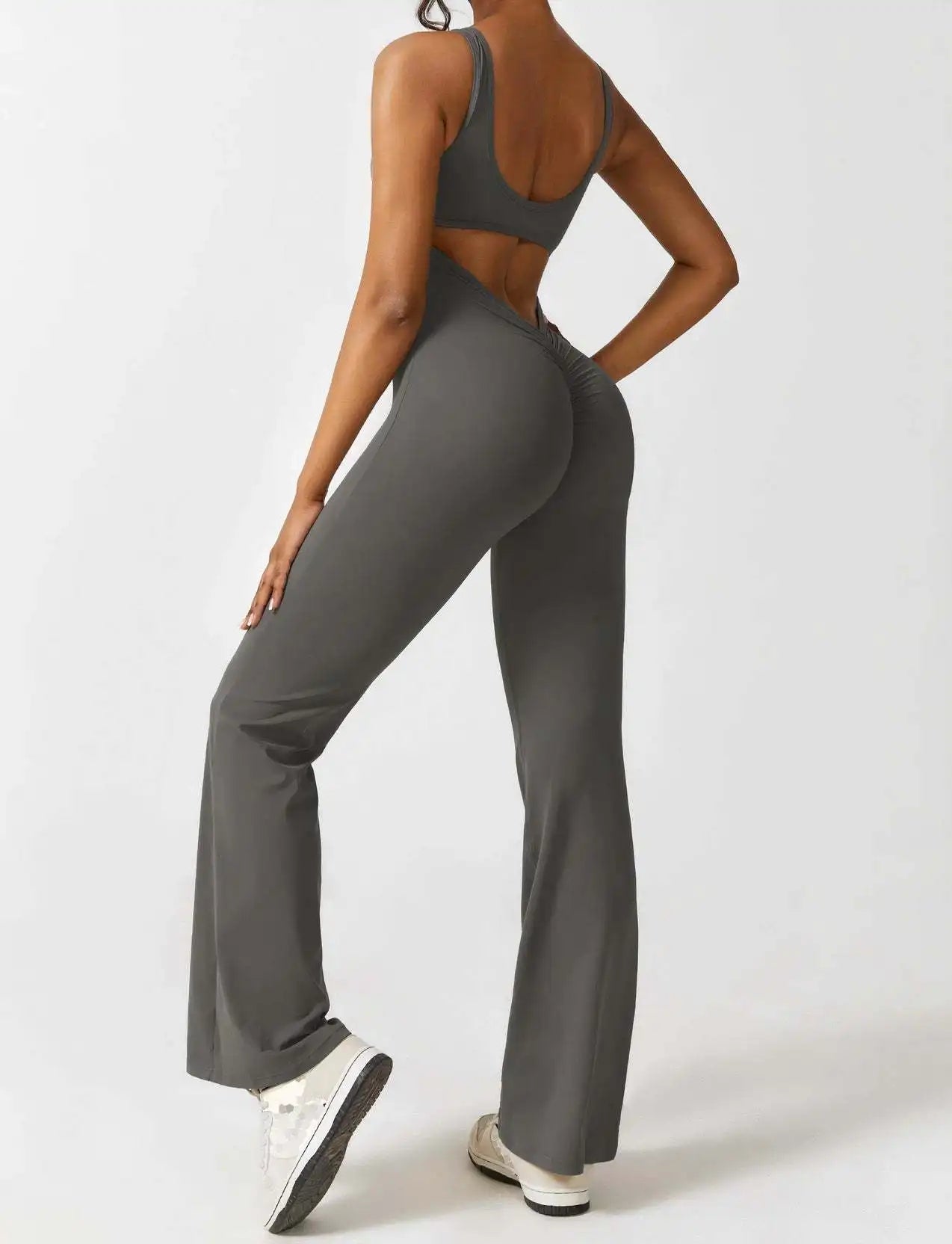 Hollow Back Activewear Jumpsuit